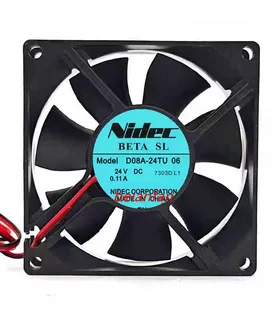原装 Nidec BETASL D08A-24TU 06 24V 0.11A 8CM 8025 变频器风扇