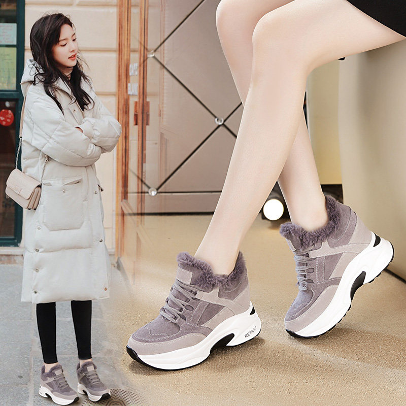 Autumn and winter Maomaonv The thickness of the bottom The increase in gym shoes 2019 new pattern Plush Cotton-padded shoes keep warm Casual shoes winterin the Women's Shoes, Low shoes  category - from Buy2taobao.com to provide professional Taobao agent buy service