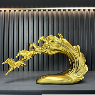 新简约骏马奔腾桌面摆件家居酒柜客厅电视柜书房书柜办公桌装饰品