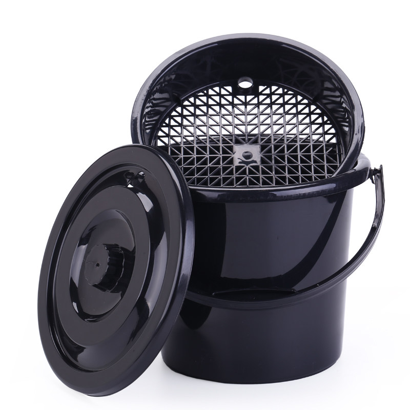 茶桶茶渣桶排水桶家用小号废水桶茶台茶水桶茶具配件黑色滤茶叶桶
