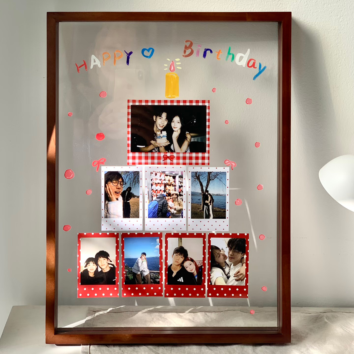 复古拍立得定制照片相框diy生日礼物情侣周年纪念送朋友礼物闺蜜