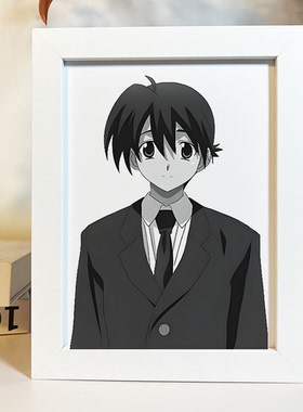 日在校园SchoolDays伊藤诚哥黑白照片相框摆台漫展摆件二次元装饰