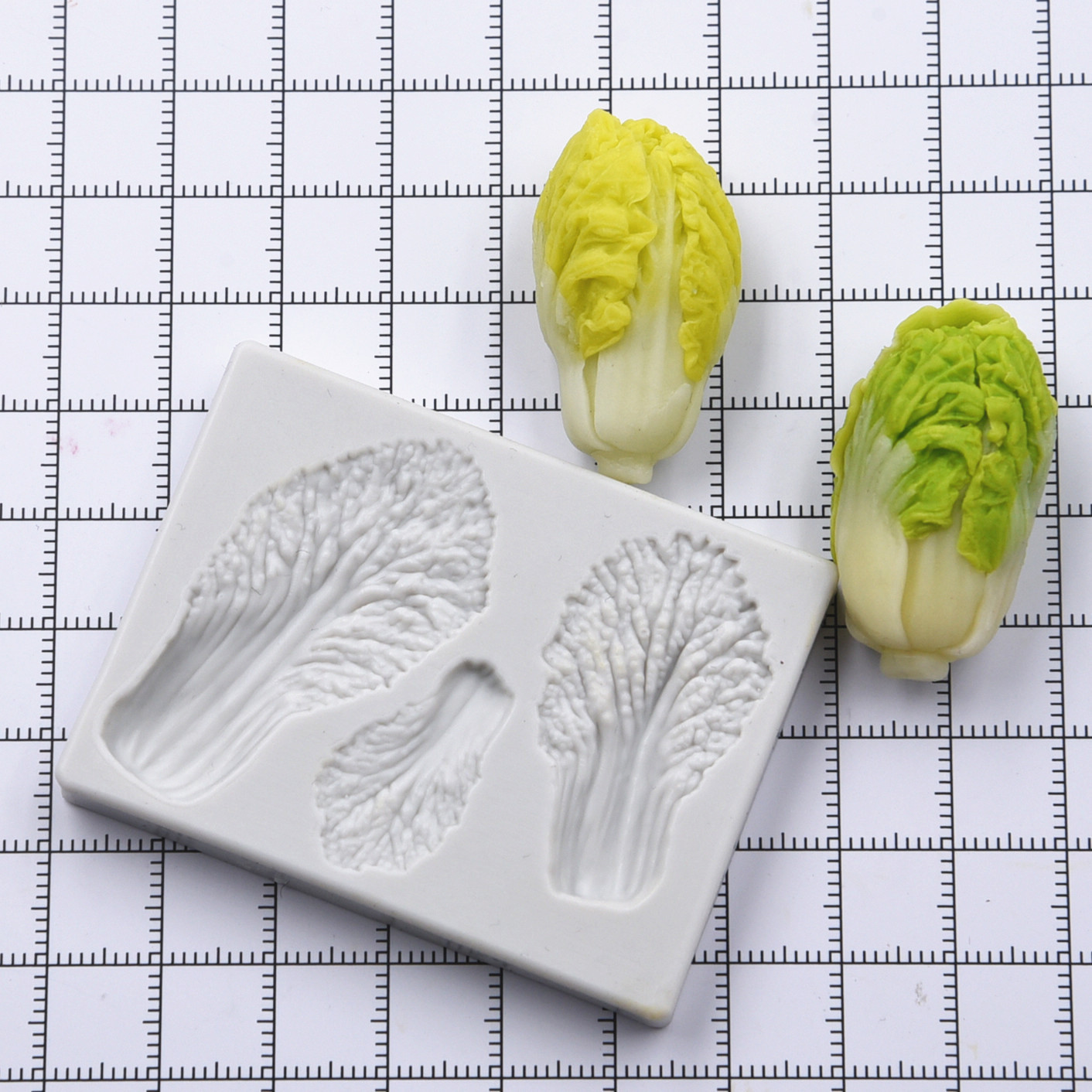 仿真微缩diy树脂超轻粘土食玩白菜百财硅胶模具白菜蔬菜硅胶模具