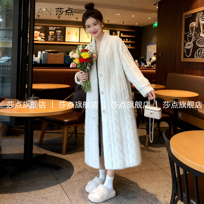 白色大衣外套女冬加厚保暖