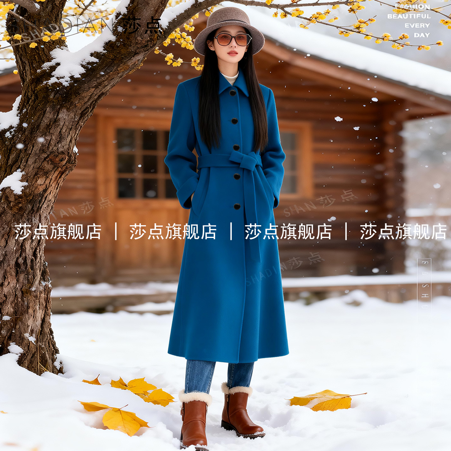 单排扣呢子大衣女款2025新款