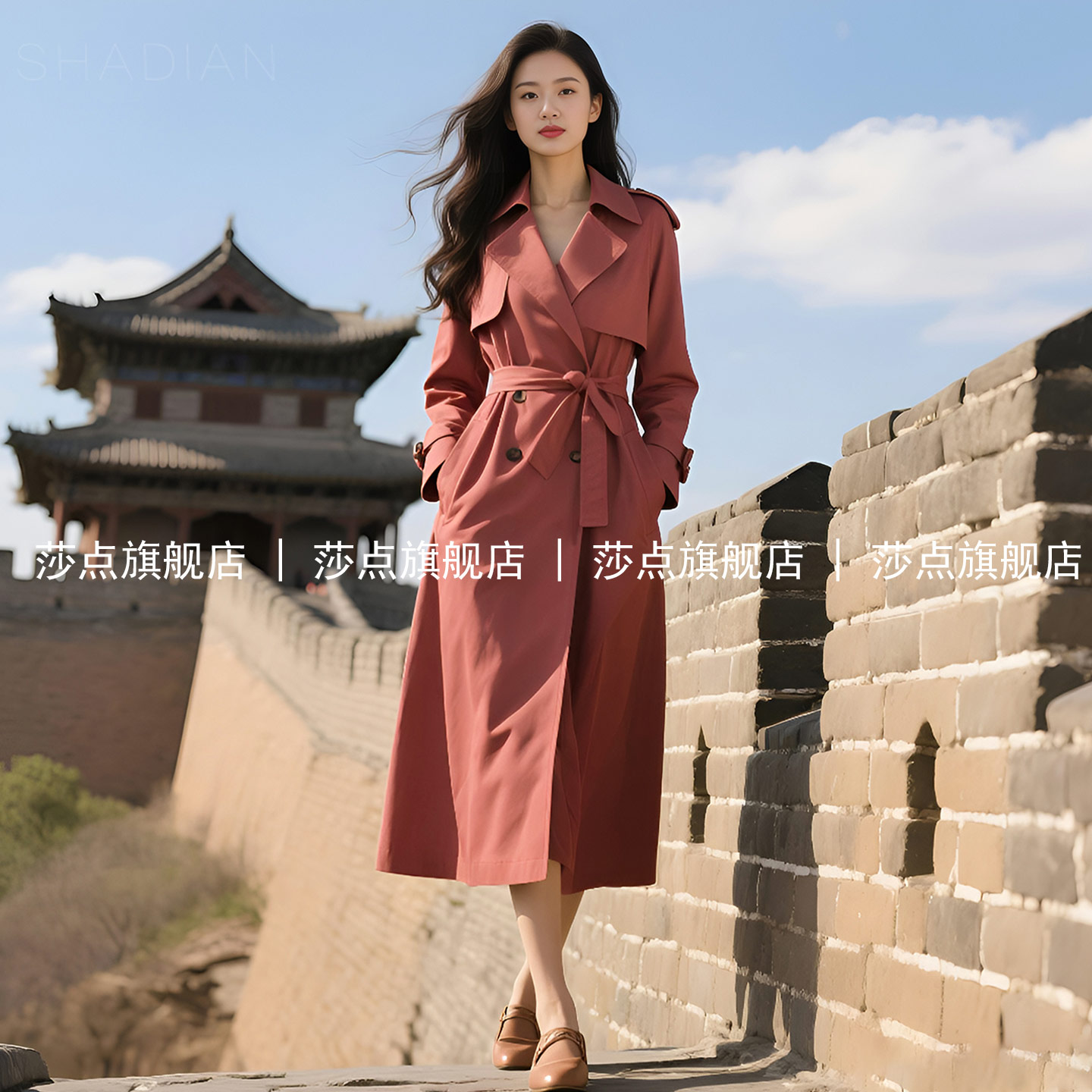 休闲风衣女中长款2026秋季