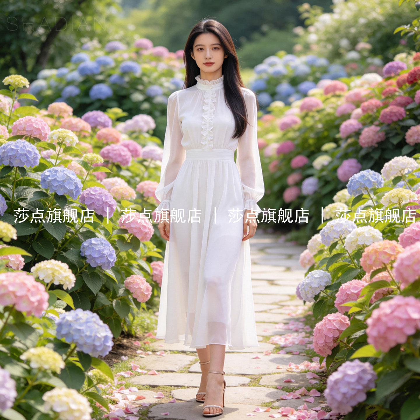 长袖白色连衣裙女2026新款