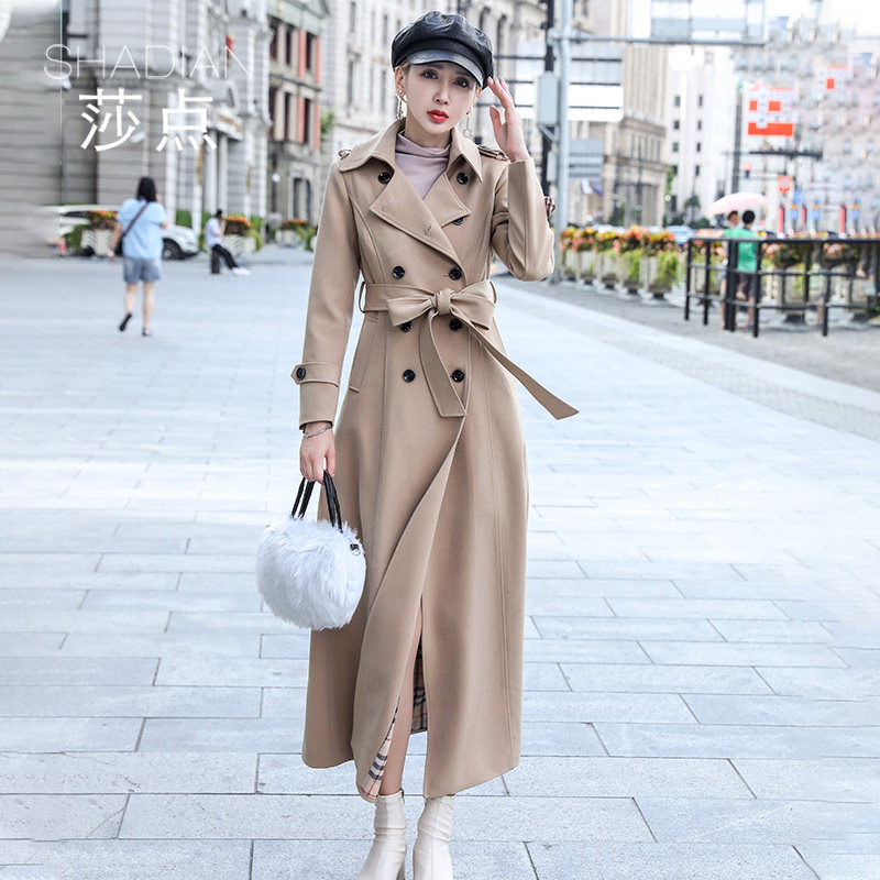 卡其色风衣女长款2020新款秋季品牌高端大气大衣气质流行风衣外套