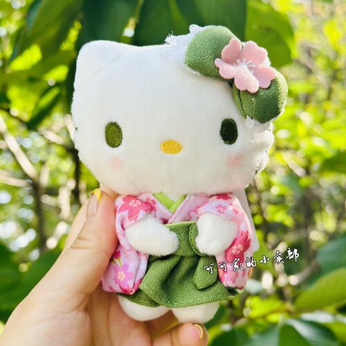 日本正品三丽鸥抹茶樱花和服挂件