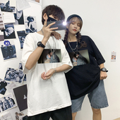 夏装 短袖 2020新款 情侣装 韩版 宽松百搭不一样 t恤男女半袖 上衣潮