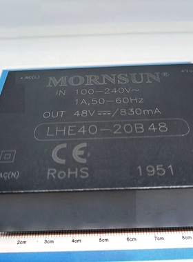 LHE40-20B48 40W，AC/DC 模块电源 48VDC/830mA 全球输入电压范围