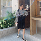 现货新款拼接休闲百搭连衣裙273-2221P115控168，女装连衣裙，浙宝273
