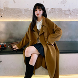 新款现货双面羊绒中长款大衣273825P285控价398，女装毛呢外套，浙宝273