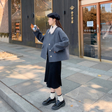 新款双面羊绒80毛小短款273230P235控价358，女装毛呢外套，浙宝273