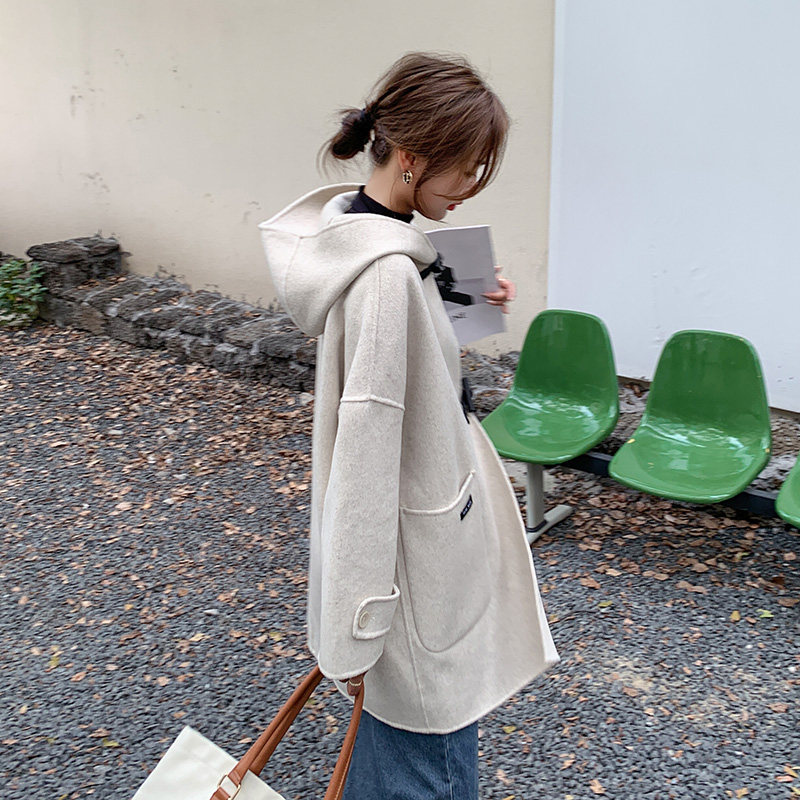 新款现货风小短款羊绒大衣211P255358,女装毛呢外套,浙宝273