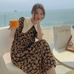 现货2021碎花连衣裙2123P95控价控价158图片