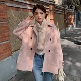 现货2022新款短款呢大衣201P165控价258，女装毛呢外套，浙宝273