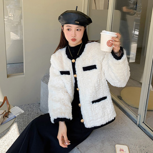 现货小香风皮毛一体超柔软羊羔毛273 212P165控258图片
