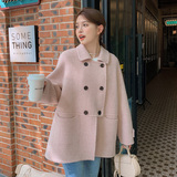 秋装现货短款呢大衣201P165258，女装毛呢外套，浙宝273
