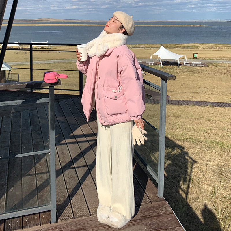 新款风短款羽绒衣面包服送围脖273331P175控价258,女装棉衣/棉服,浙宝273