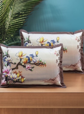 一对装家用套装夏季成人单个600D冰丝凉席枕套48x74cm夏天枕头套