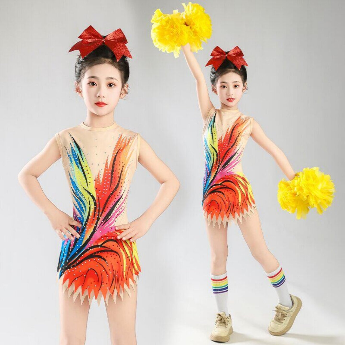 六一儿童啦啦操演出服中小学生运动会啦啦队竞技健美操比赛表演服