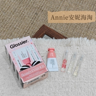 Glossier颜料管液体腮红Puff 4ml+试管香水8.5ml生日礼套装