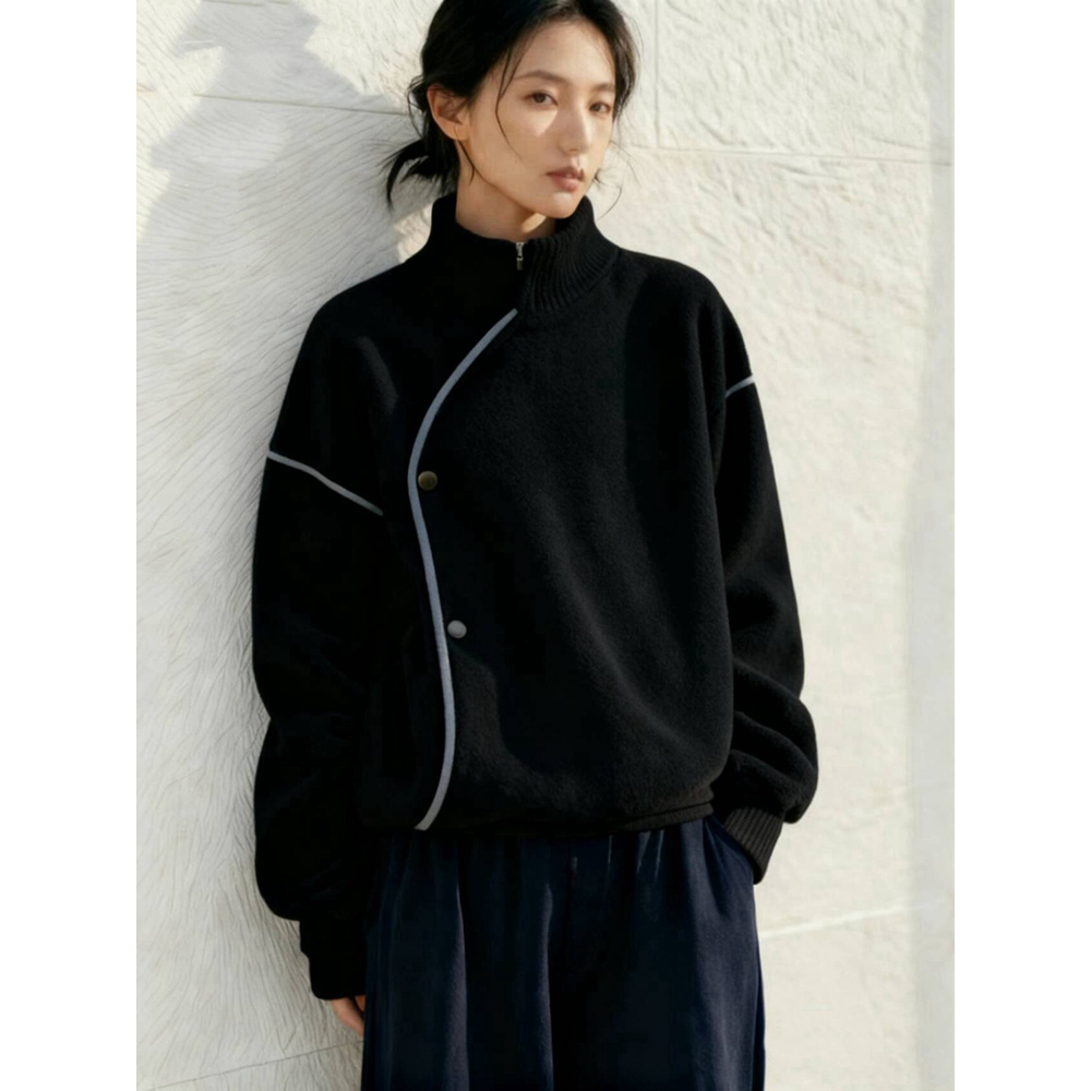 300斤大码新中式国风摇粒绒卫衣