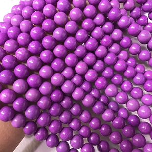 6MM 优化紫云母散珠diy半成品圆珠手工项链手链饰品材料配件隔珠