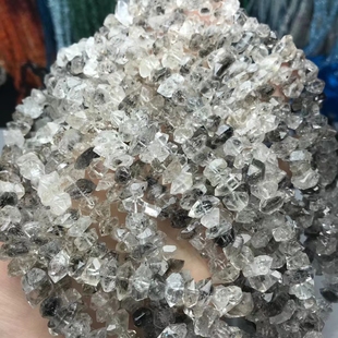 水胆闪灵钻双尖散珠半成品手链项链配件配珠饰品 10MM天然水晶