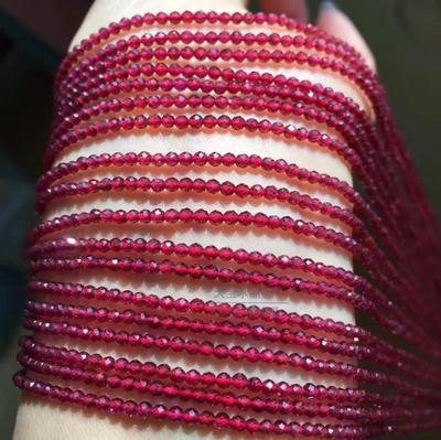 天然水晶石榴石刻面半成品散珠