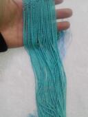 3MM 4MM 纯色绿松石散珠 2MM 半成品长链 手链项链流苏