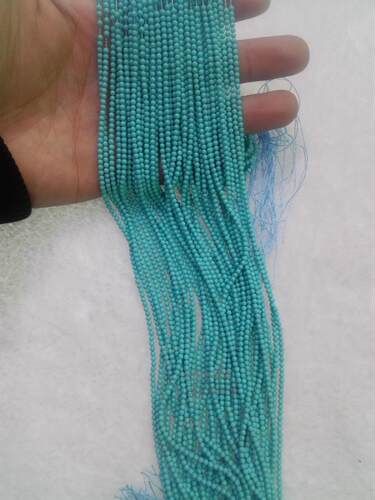 天然水晶3mm纯色绿松石流苏手链
