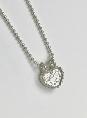 GOOD JEWELRY《奶油爱心蛋糕》925银项链小众复古爱心毛衣链吊坠