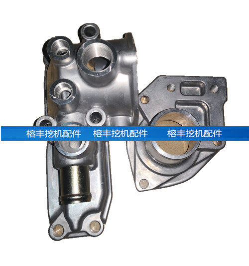 挖掘机配件日立ZAX200-6/6BG1节温器上下座发动机上水管座