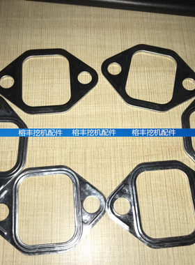 挖掘机三一排气支管垫片 SY215-8 三菱6D34发动机增压器垫片配件