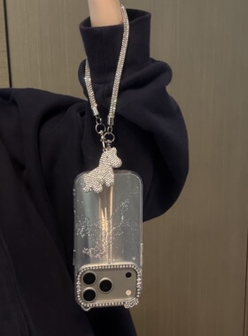 镭射闪钻马年新年链条适用苹果14Promax手机壳16女16pro苹果17promax韩15苹果17