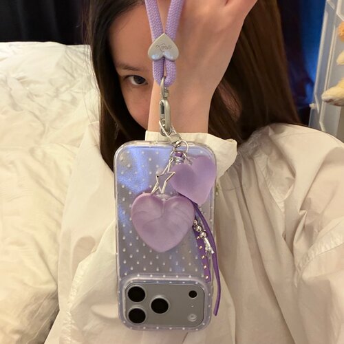 波点子爱心支架链适用18romax手机壳16女16pro 17promax韩15女17Pro小众15Pro
