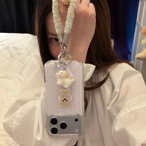 可爱小狗链条适用18romax手机壳16女16pro 17promax韩15女17Pro小众15Pro