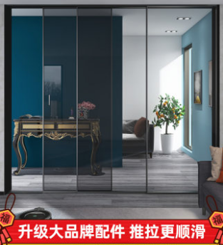 珠海中山江门厨房钢化玻璃推拉门阳台铝合金极窄边框隔断客厅卧室