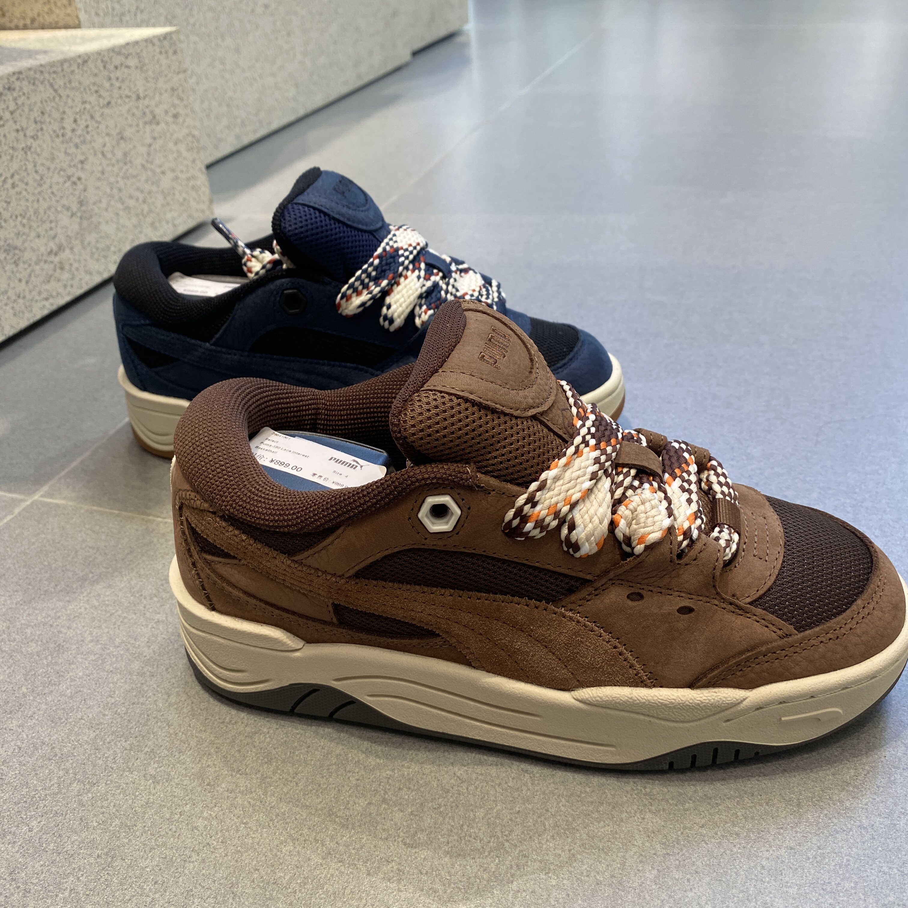 puma彪马180面包鞋男女同款复古拼色鞋带低帮厚底休闲板鞋398415