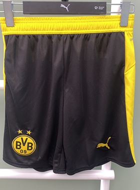 PUMA彪马25/26赛季多特蒙德球迷版吸湿速干黄黑撞色短裤780127
