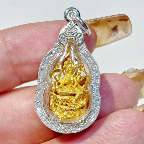 泰国特色工艺品龙婆禅南骑凤四面神吊坠 泰式特色吊坠