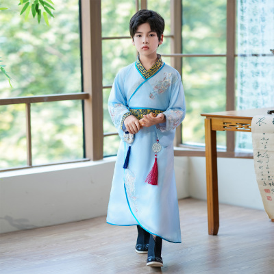 男童古装中国风演出服国学书生