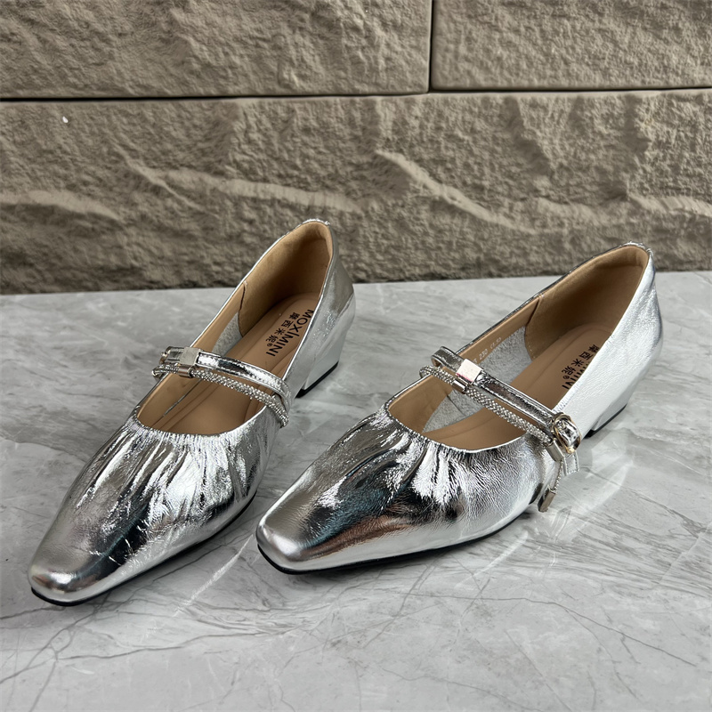 断码清仓处理真皮女鞋2025秋季新款方头复古法式玛丽珍低跟女单鞋