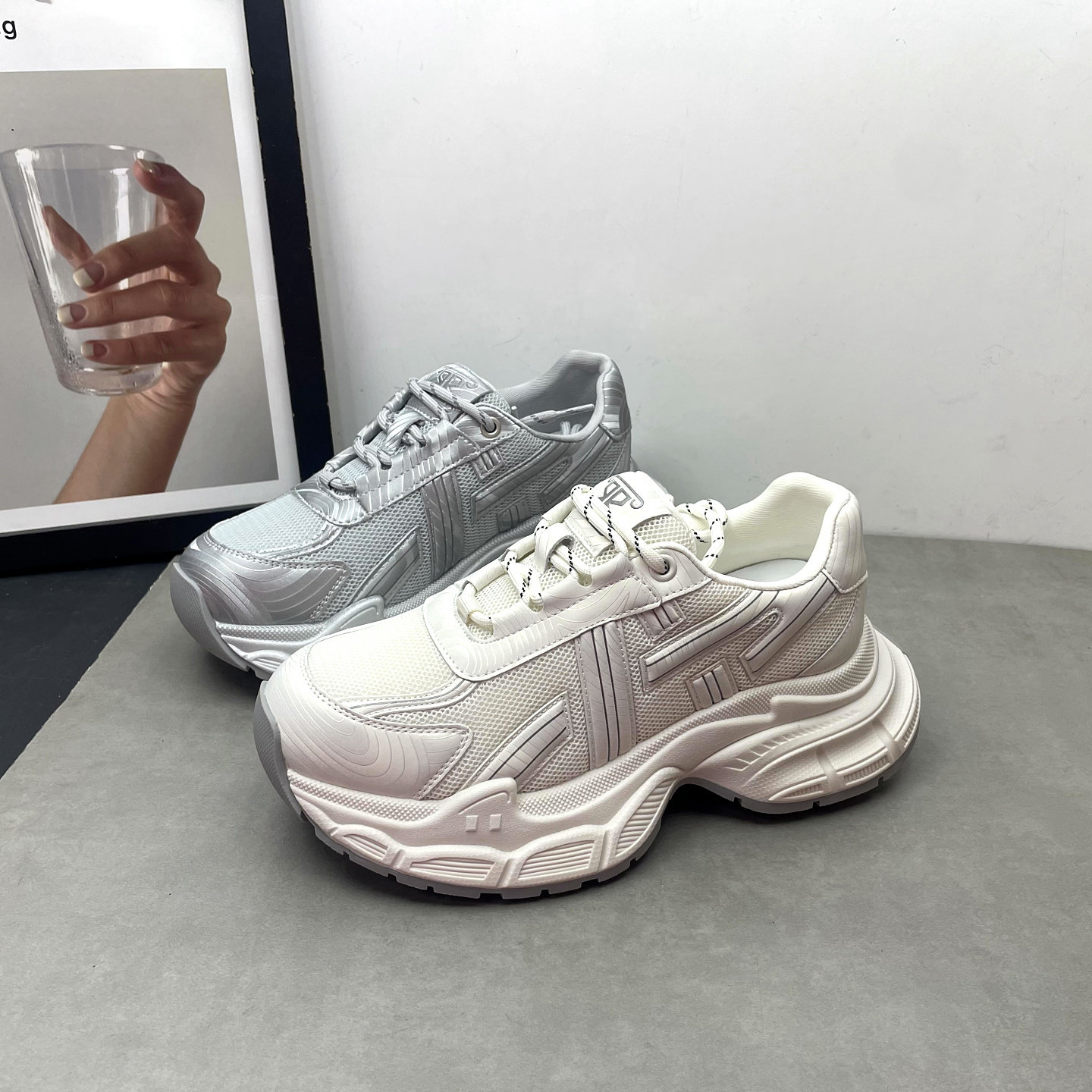 2026春季新款女鞋网面透气松糕厚底时尚轻便运动百搭女士单鞋,女鞋,深口单鞋,淘宝优惠券,粉丝福利购,淘宝优惠卷