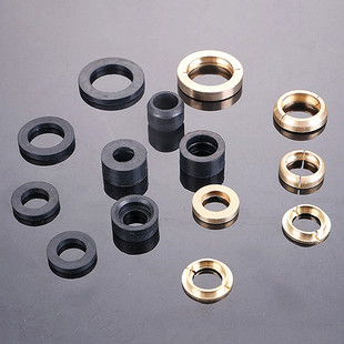 304不锈钢燃气波纹管接头专用垫圈纯铜卡簧4分6分卡子密封圈配件