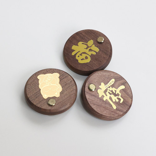 精纷优品胡桃木猫眼装饰遮挡盖