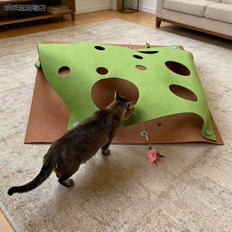 √猫咪钻钻乐玩具加厚毛