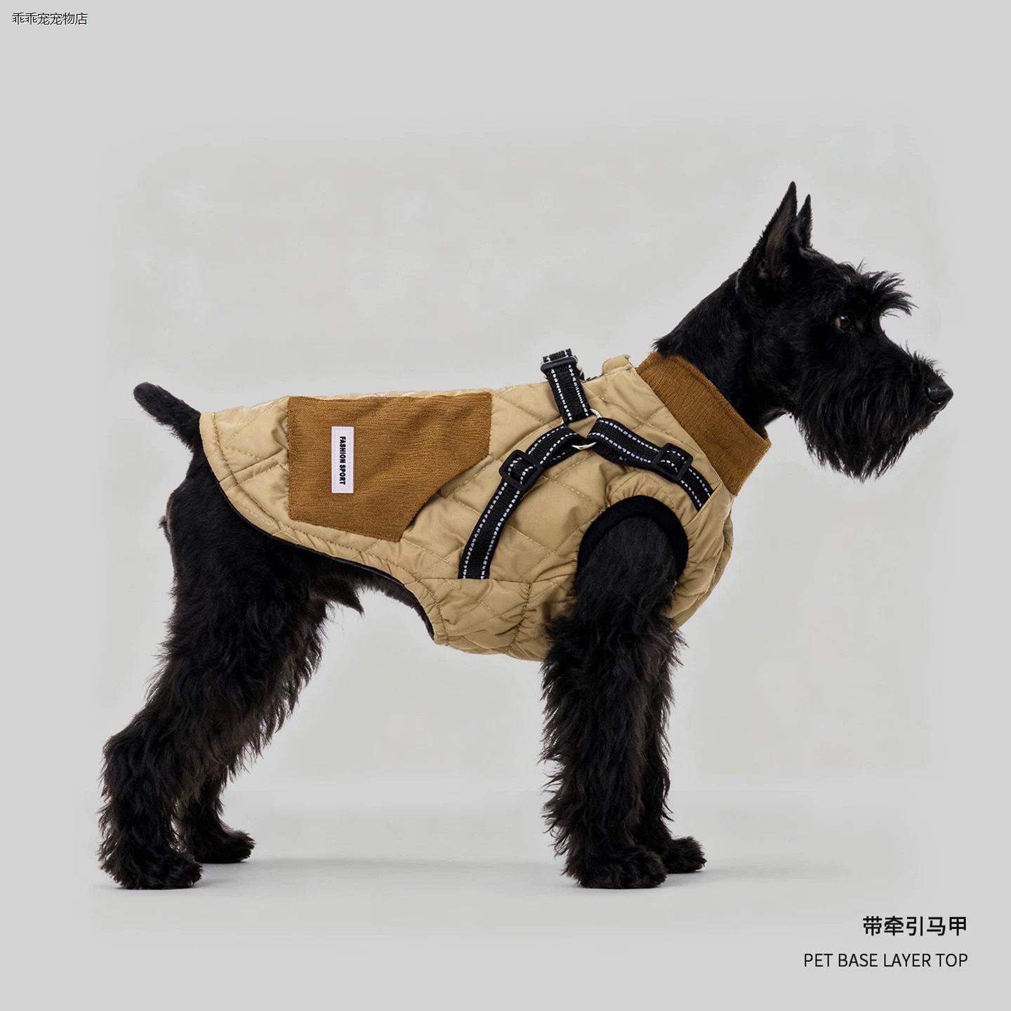 √狗狗衣服冬装可牵引背